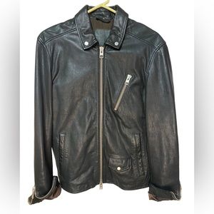 All Saints leather bicycle Jacket women medium